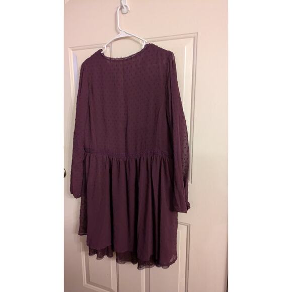 Matilda Jane Purple Dress Medium, Sheer and Lined, Dot Pattern, 26641D, Peasant - Picture 2 of 10